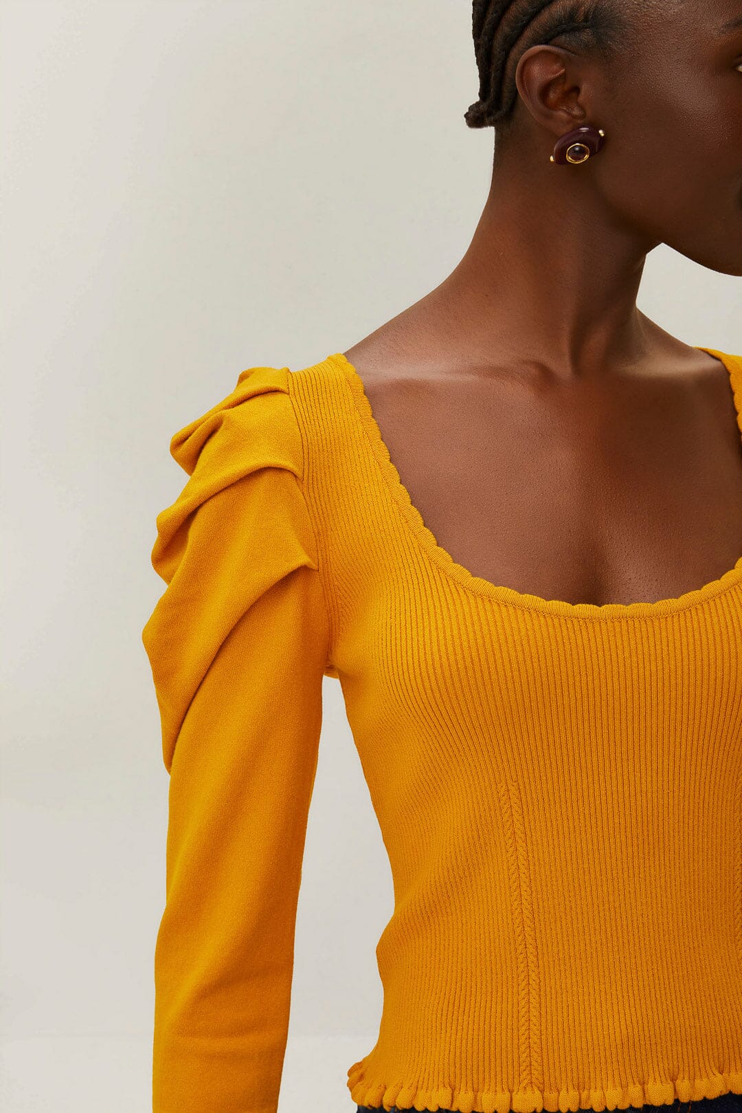 Pleated Sleeve Top