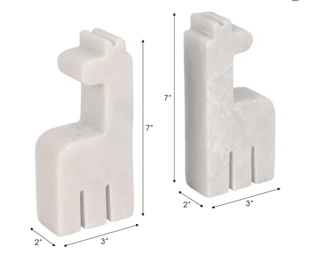 Animal Marble Bookends