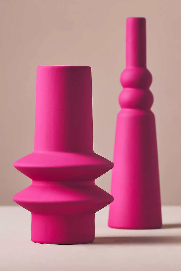 Pink Stoneware Vases