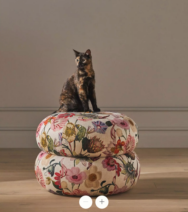 Muntz Velvet Ottoman