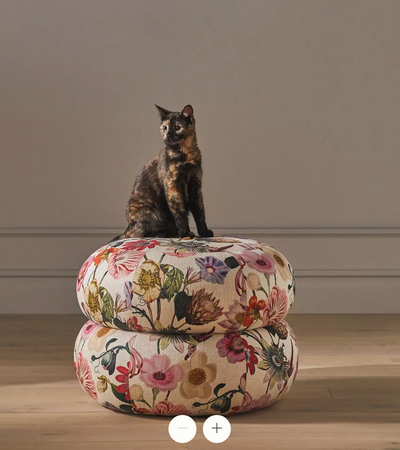 Muntz Velvet Ottoman