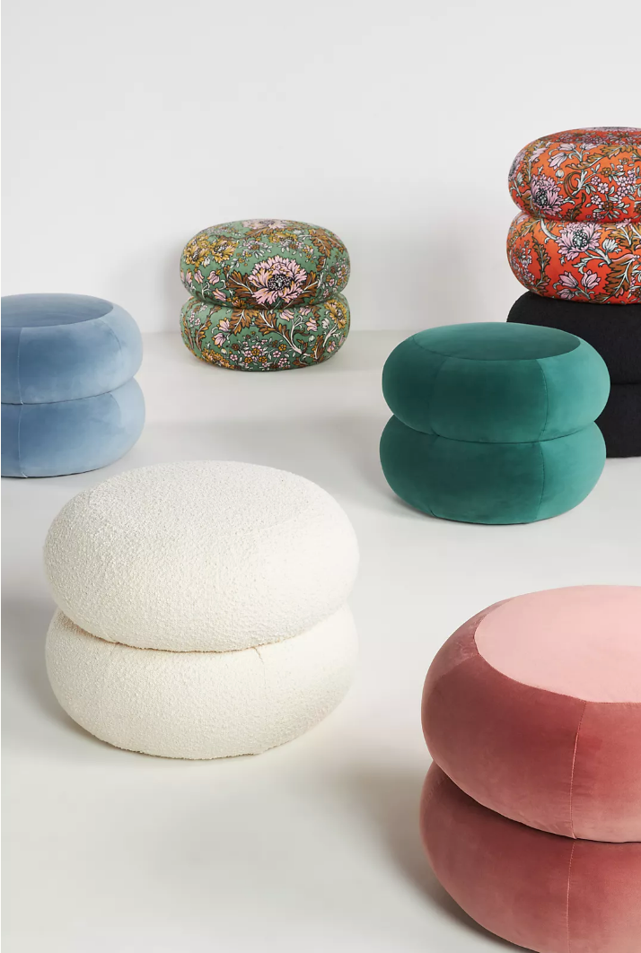 Muntz Velvet Ottoman