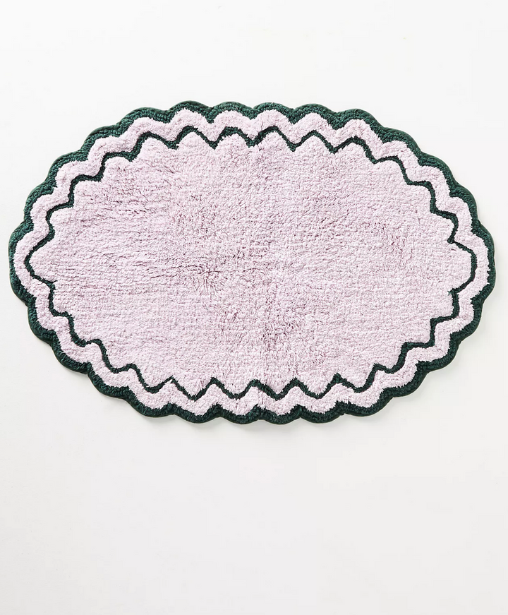 Scalloped Oval Bath Mat