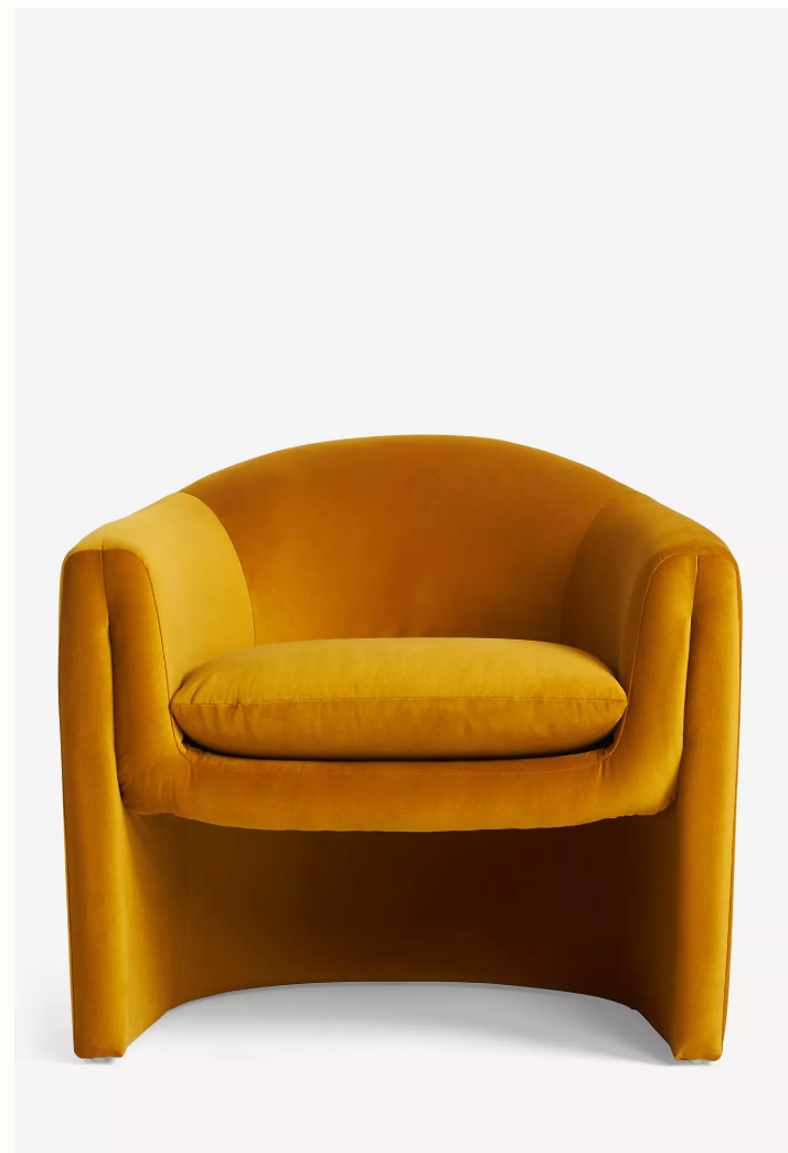 Sculptural Velvet Occasional Chair