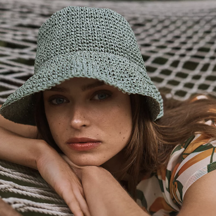 Wyeth Packable Straw Bucket Hat