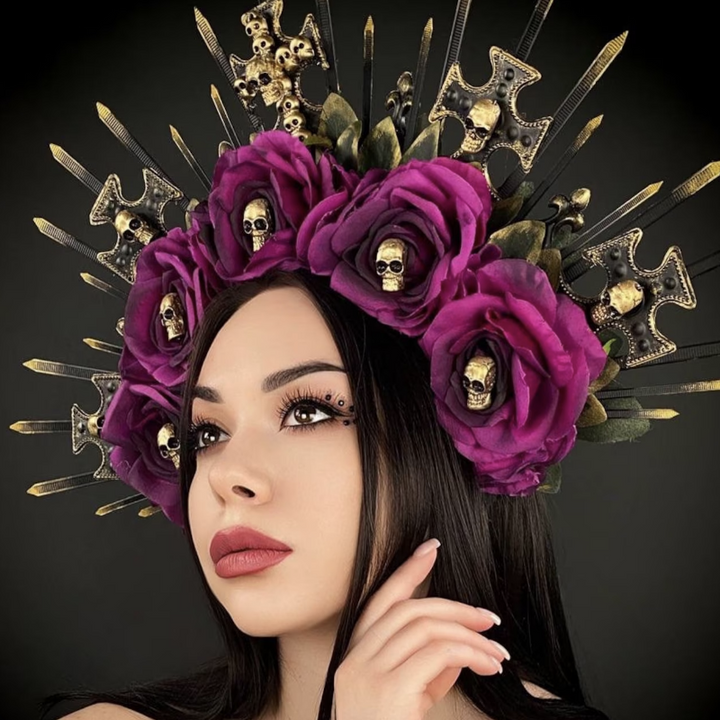 Skulls and Roses Queen Crown