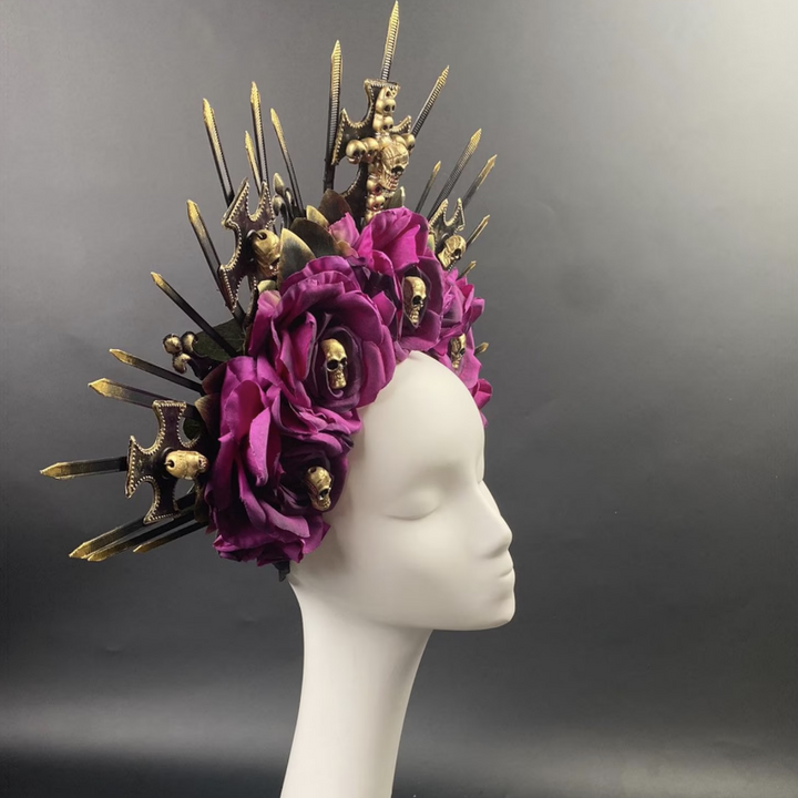 Skulls and Roses Queen Crown