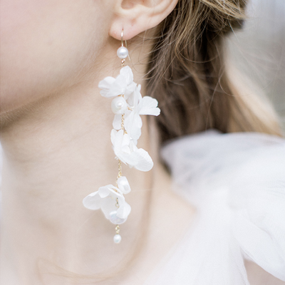 Elsa Real Flower Earrings