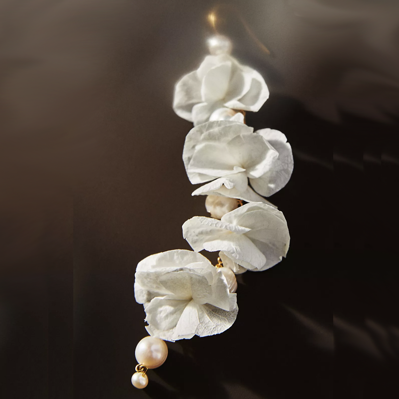 Elsa Real Flower Earrings