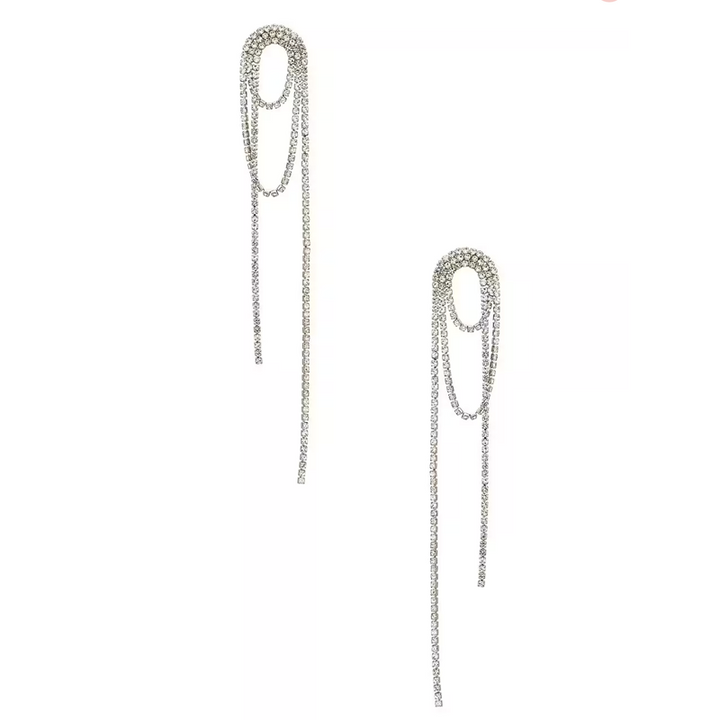 Shashi Crystal Loop Chandelier Earrings