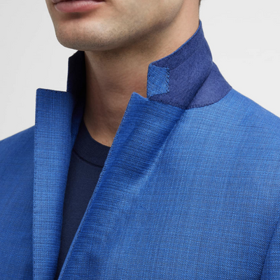 Textured Wool-Silk Blazer
