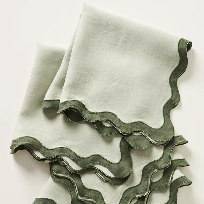 Scalloped Linen Napkins