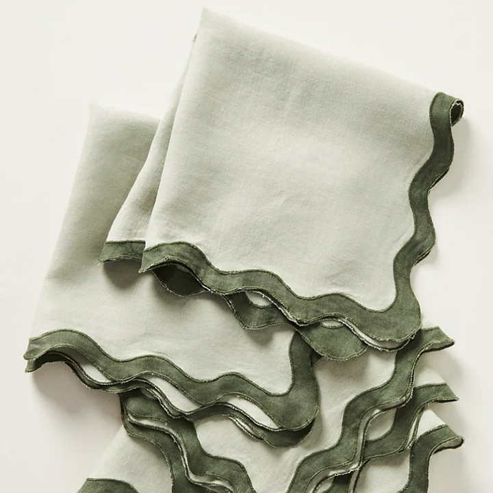 Scalloped Linen Napkins