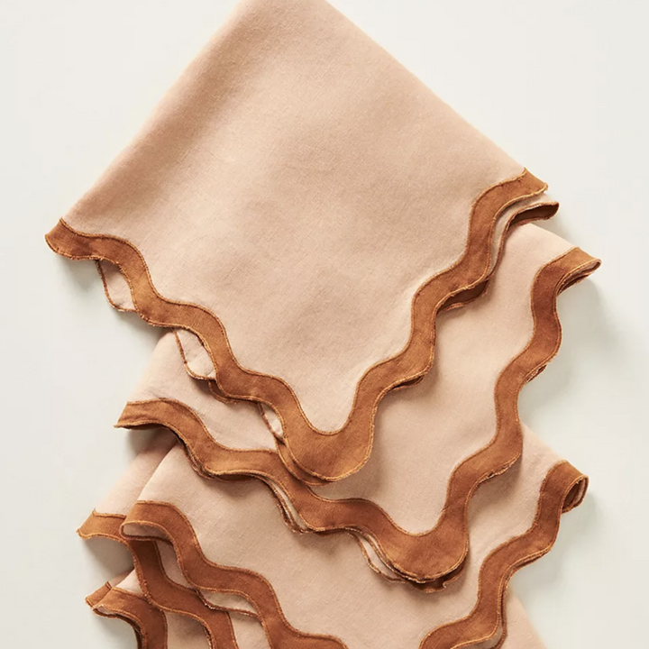 Scalloped Linen Napkins