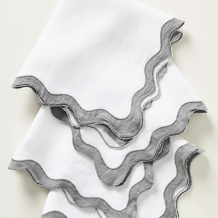 Scalloped Linen Napkins