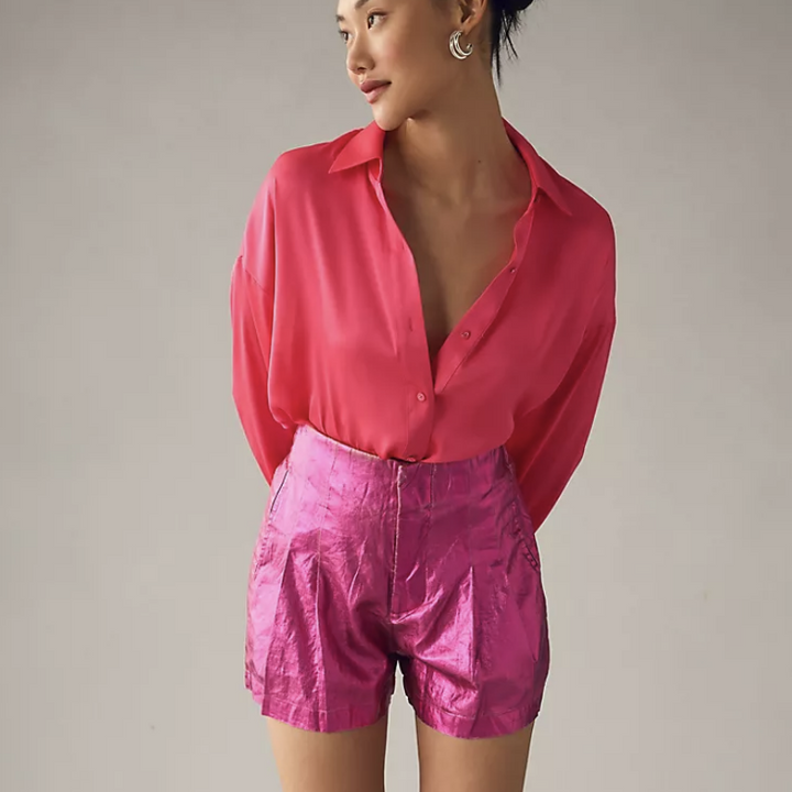 Lahntropy Metallic Coated Shorts