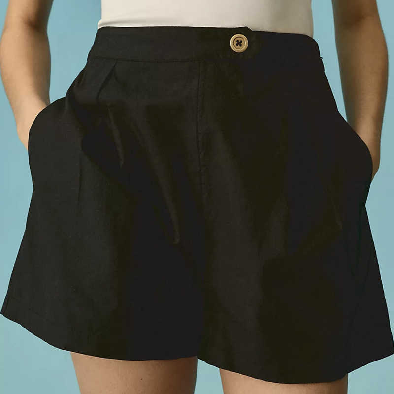Maeve Pleated Poplin Shorts