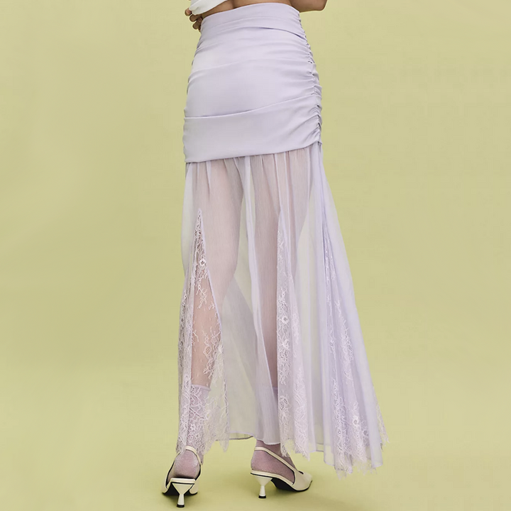Mare Mare Sheer Overlay Skirt