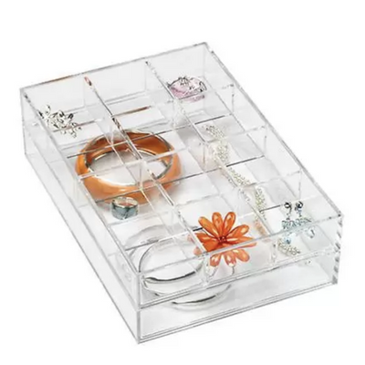 Clear Tray with Removable Dividers