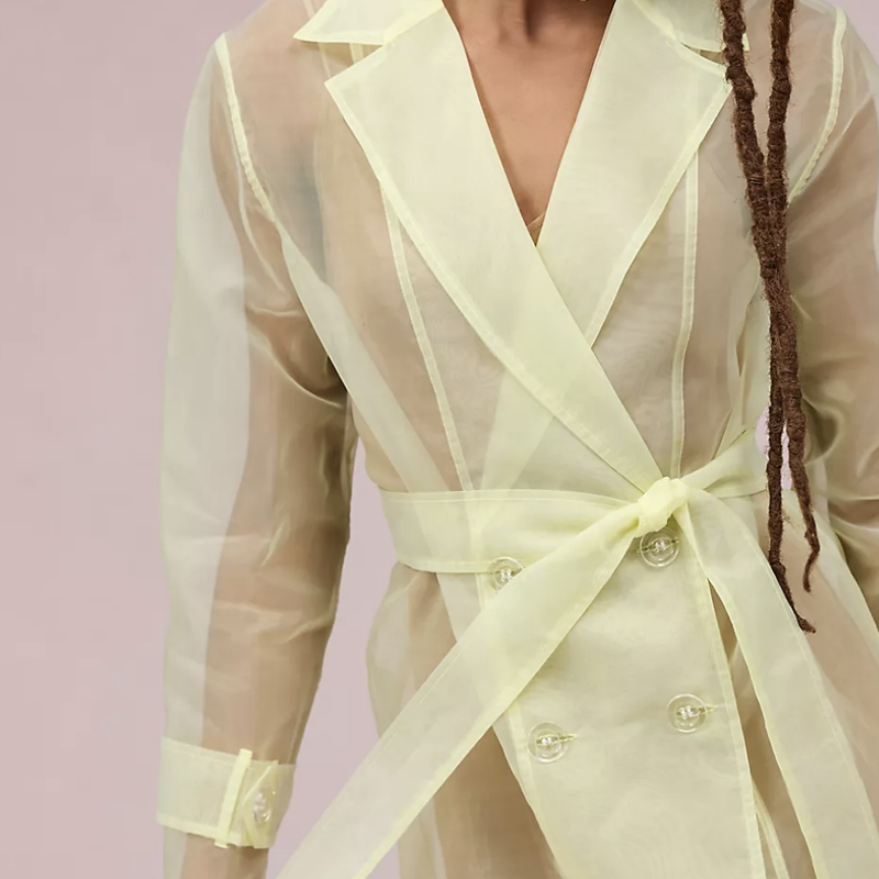 White sales sheer coat